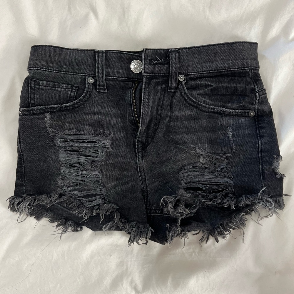 Express black denim shorts size 0